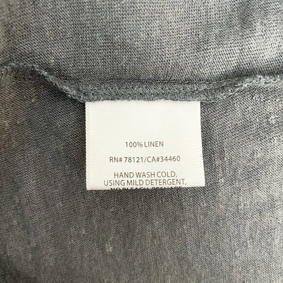 NWOT Eileen Fisher 100% Linen Jersey Gray Metallic Scoop Neck Tank size XS - Picture 4 of 5